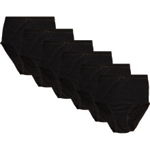 (Black, 2XL) 3 Pack Ladies Knickers Full Briefs Size M-3XL