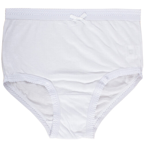 (White, M) 3 Pack Ladies Knickers Full Briefs Size M-3XL 2