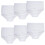 (White, M) 3 Pack Ladies Knickers Full Briefs Size M-3XL 2