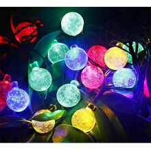 30X LED Solar Garden Lights String Colorful Ball Weatherproof Lamp