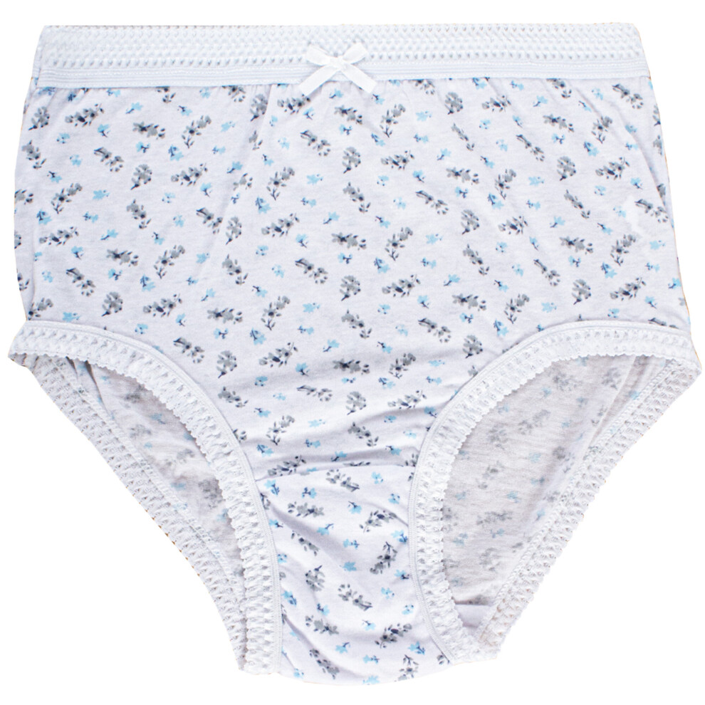 (Floral, 3XL) 3 Pack Ladies Knickers Full Briefs Size M-3XL
