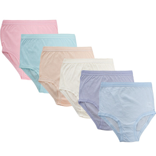 (Pastel, M) 3 Pack Ladies Knickers Full Briefs Size M-3XL