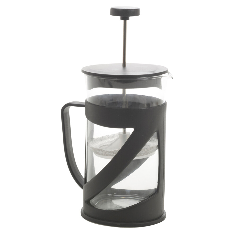 600ml Black Glass French Press Kitchen Coffee Maker Cafetiere Plunger