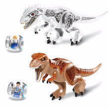 ( 2 pièces / Un de chaque ) Jeu de construction Jurassic World - Assemblage du Tyrannosaure