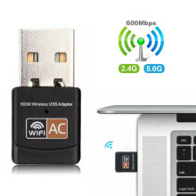 600Mbps Dual Band USB WiFi Wireless Dongle AC600 Lan Network Adapter 5GHz 2.4GHz