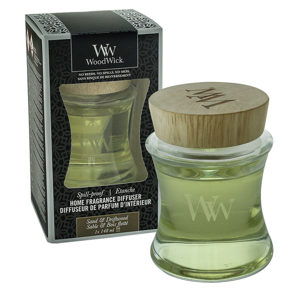 (Sand & Driftwood) WoodWick Home Room Fragrance Air Freshener Aroma Reed Oil Diffuser Perfume Scent