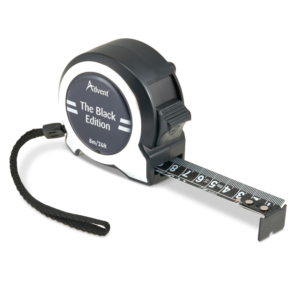 Advent Black Edition Tape Measure 8M/26Ft Metric & Imperial Atm1-8025 5060027020837