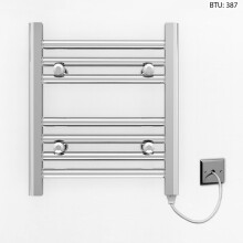 (400 x 400mm (BTU: 387)) Chrome Electric Bathroom Towel Rail Radiator