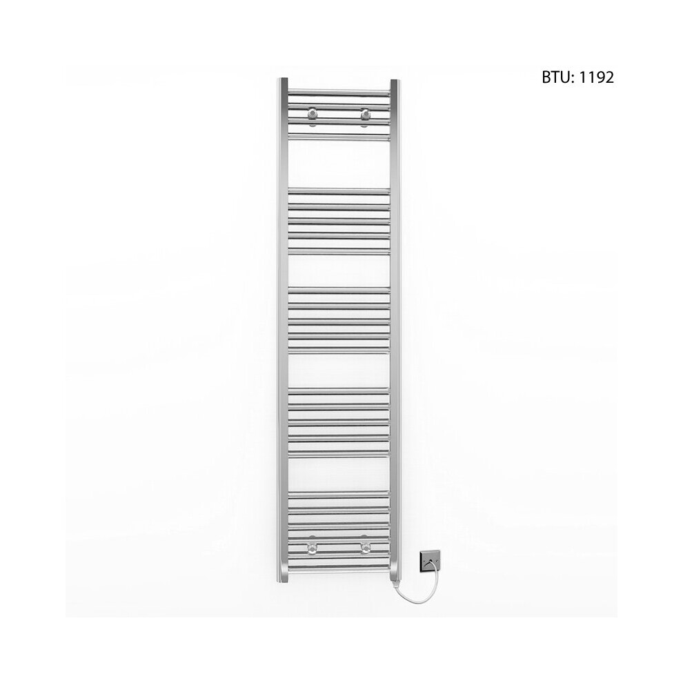 (300 X 1400Mm (Btu: 1,192)) Chrome Electric Bathroom Towel Rail Radiator 7427268763066