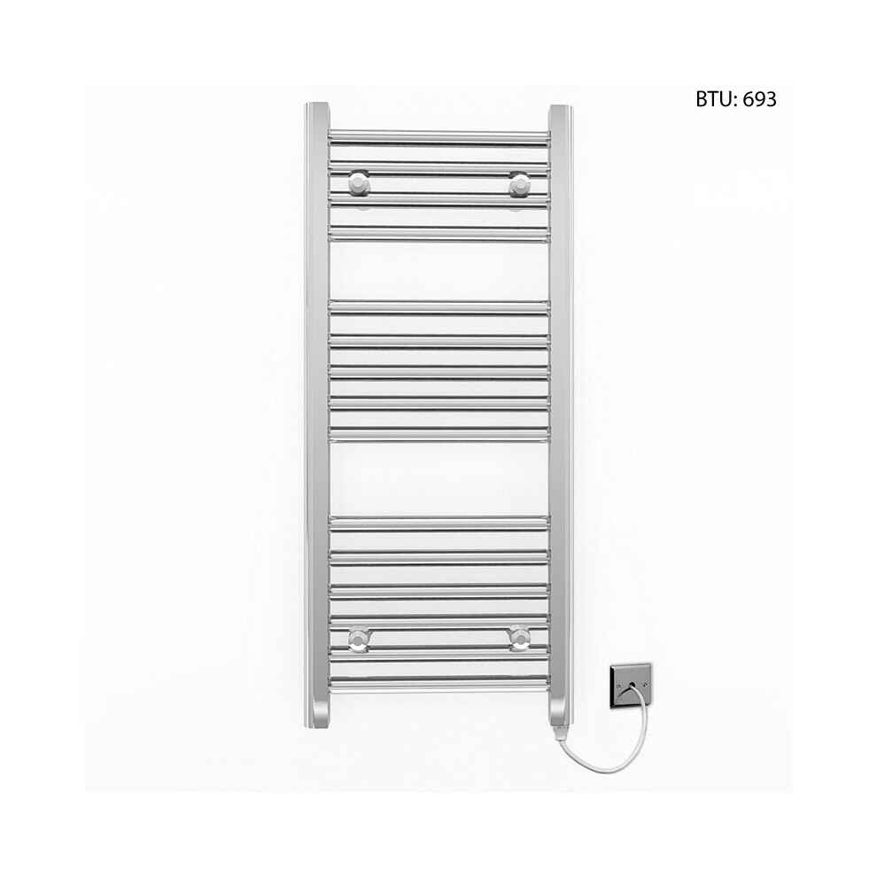 (300 X 800Mm (Btu: 693)) Chrome Electric Bathroom Towel Rail Radiator 7427268763028