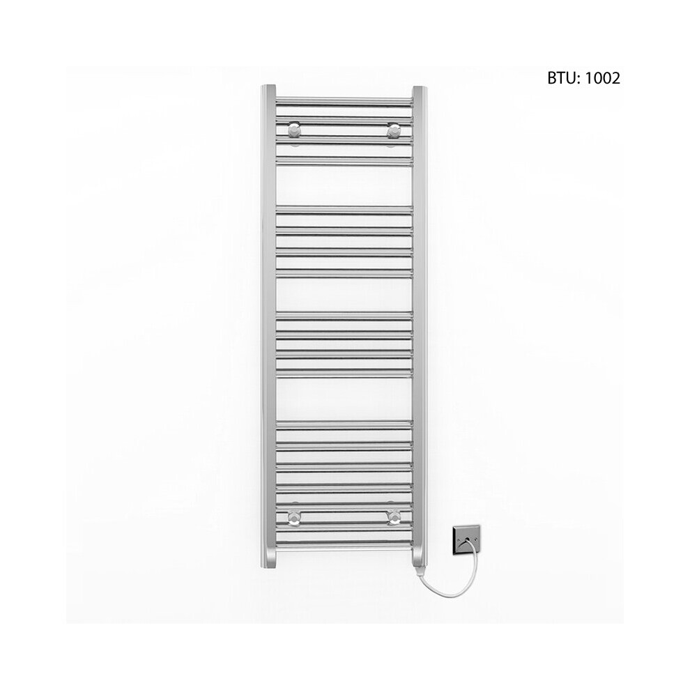 (400 x 1000mm (BTU: 1,002)) Chrome Electric Bathroom Towel Rail Radiator