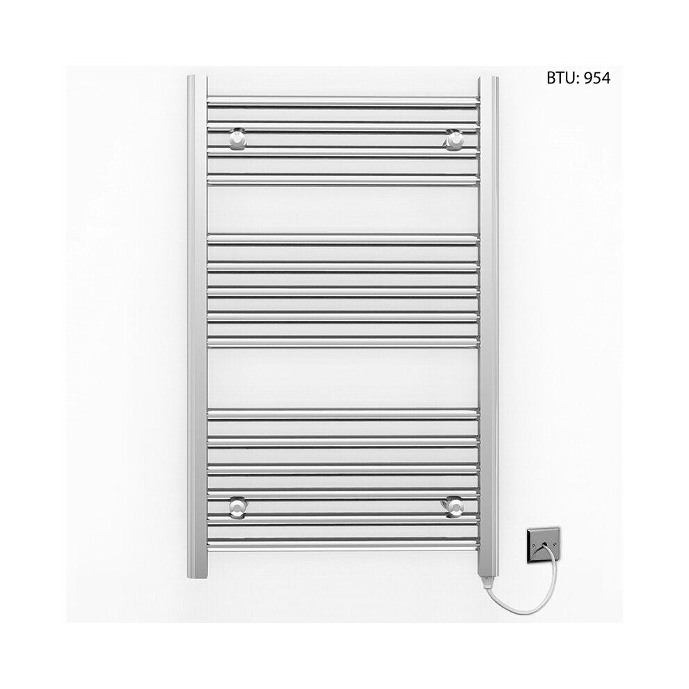 (550 X 800Mm (Btu: 954)) Chrome Electric Bathroom Towel Rail Radiator 7427268763530