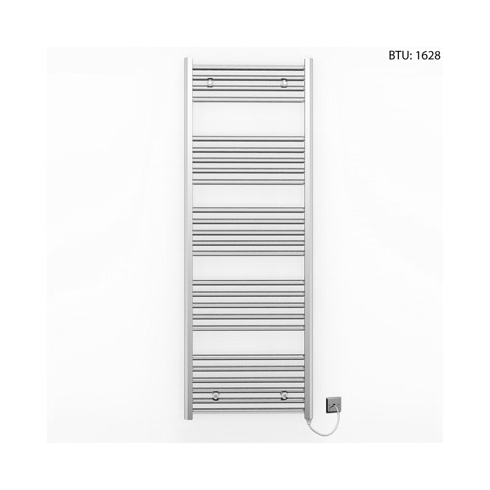 (550 X 1400Mm (Btu: 1,628)) Chrome Electric Bathroom Towel Rail Radiator 7427268763578
