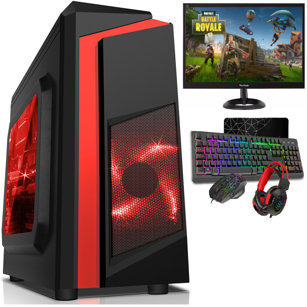 Computek Gaming Pc Bundle - I5 16Gb Ram 1Tb Gt1030 2Gb F3 Red