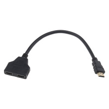1 Pcs 1080P HDMI Male To Dual HDMI Female Splitter Cable for HDTV/DVD Players