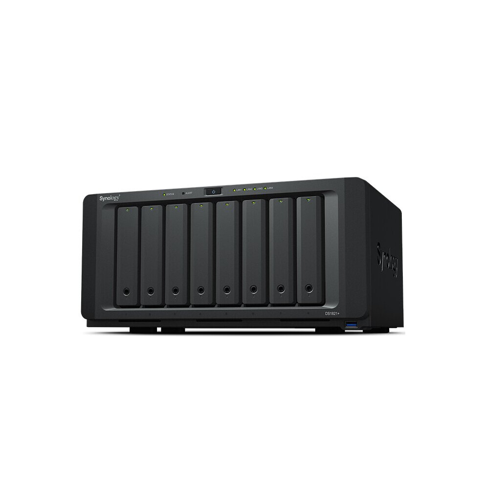 Synology Diskstation Ds1821+ Nas/Storage Server Tower Ethernet Lan V1500b Black 4711174723973