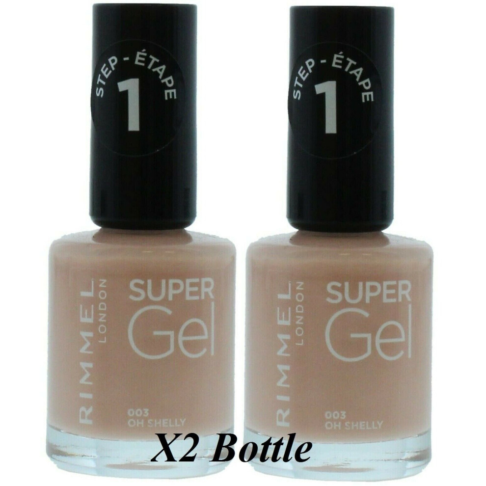 X2 Rimmel Super Gel Nail Paint - Oh Shelley 003 Shade 12ml