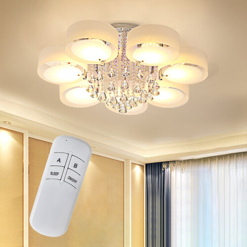 Living And Home Crystal LED Ceiling Lights Chandelier Colour Changing with Rmote Control 1