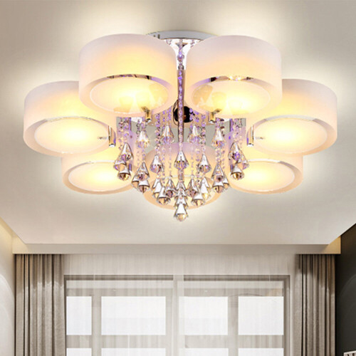 Living And Home Crystal LED Ceiling Lights Chandelier Colour Changing with Rmote Control 2