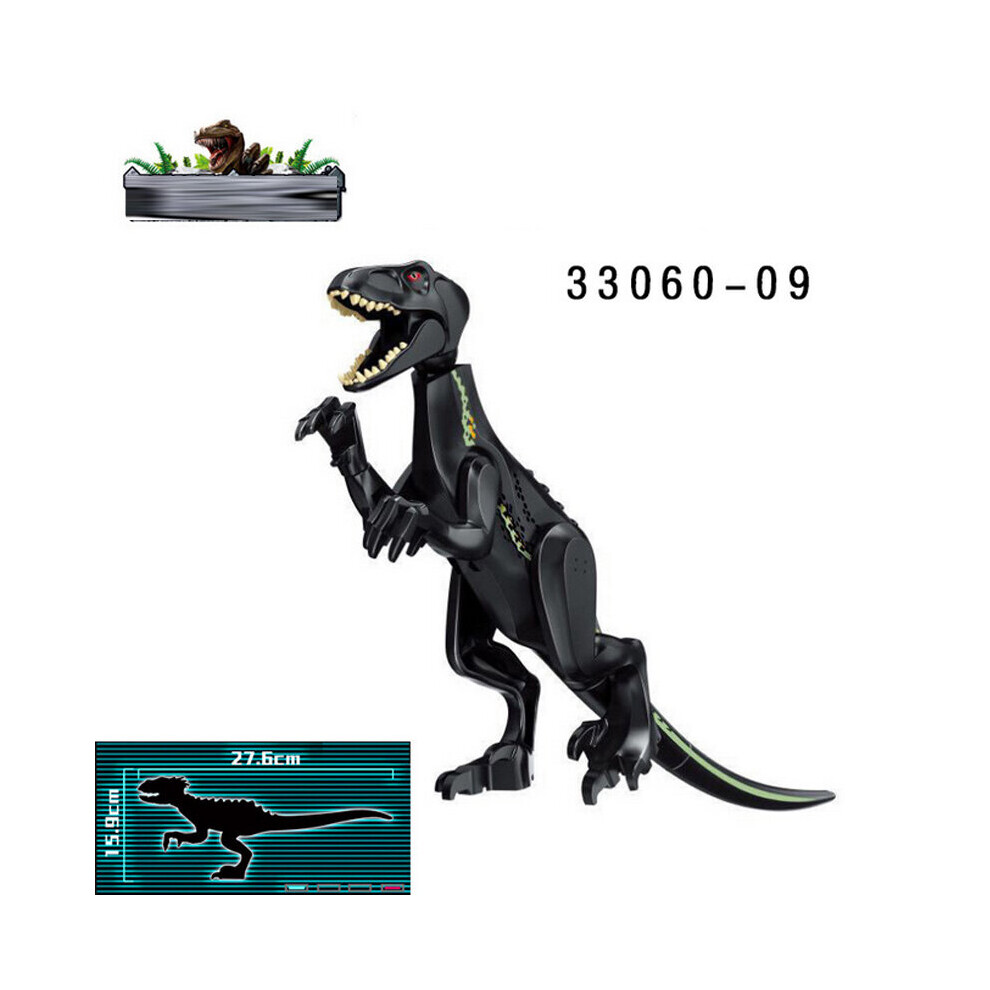 (Raptor-09 ) Rex Indominus Dinosaur Figure Build Block Fit Toy