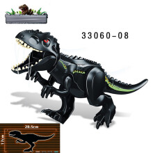 ( Tyrannosaurus Black-08 ) Figura de dinosaurio Indominus Rex con bloques de construcción, juguete encajable