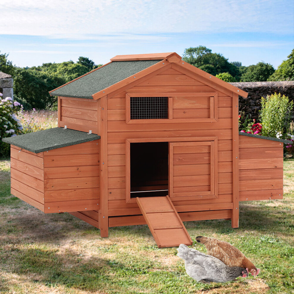 Living And Home Chicken Coop Run Hen House Poultry Ark Home Nest Box Rabbit Hutch Blue