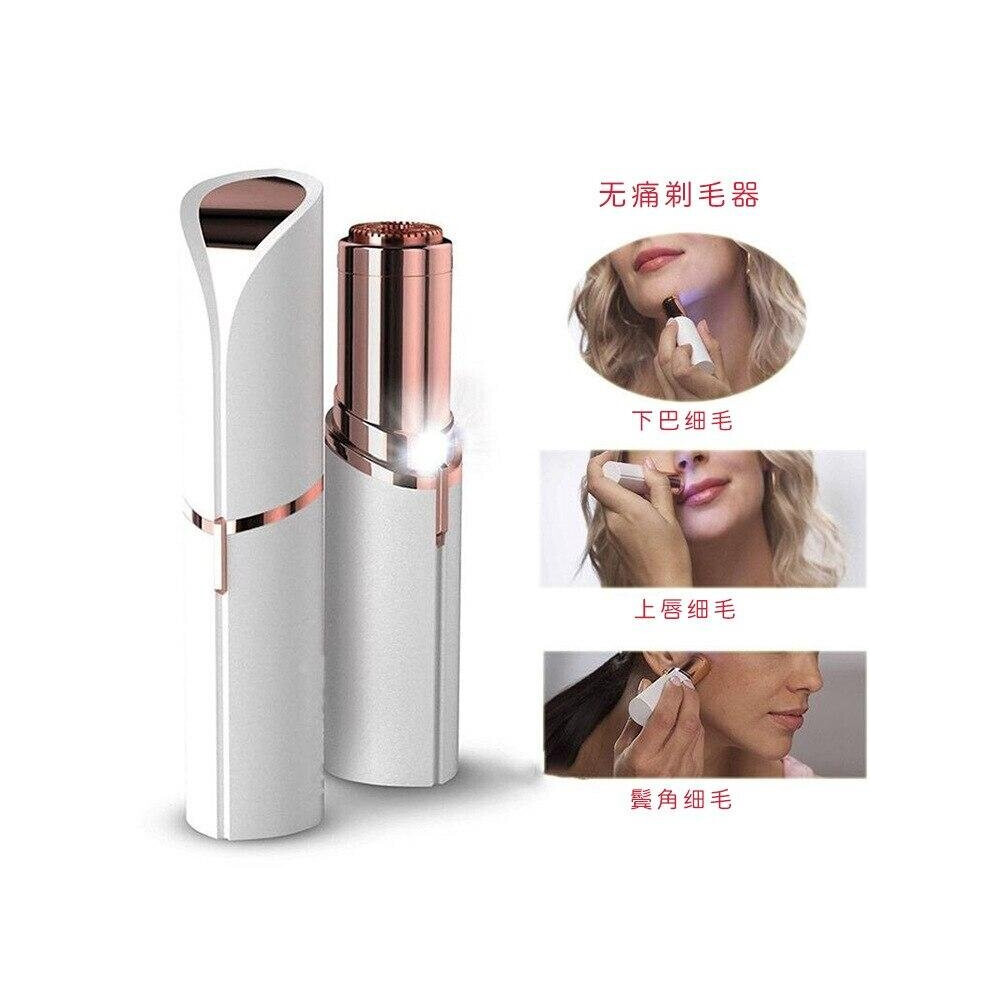 (White) Ladies Portable Facial Epilator Charging Armpit Hair Private Parts Shaving Hair Removal Products Ear Nose Hair Devi