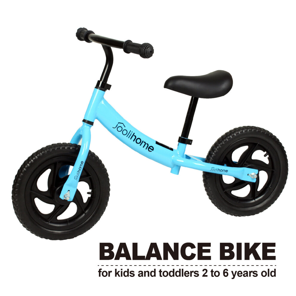 (Blue) Balance Bike 12" for 2-6 years old Boys and Girls