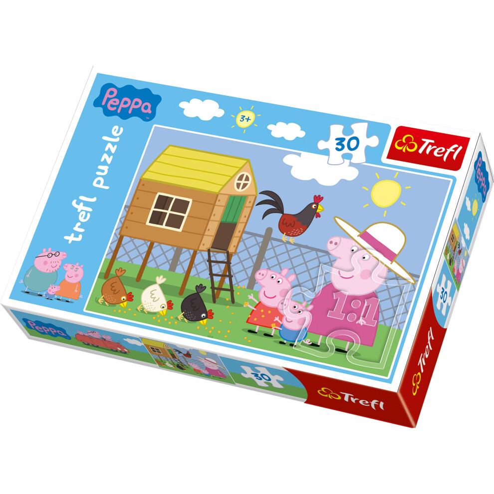 Trefl (30 Piece Grandma Hen-House) Peppa Pig Themed Cartoon Kids Jigsaw Puzzle
