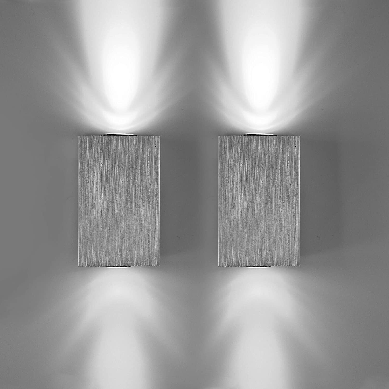 2PCS 6W Modern Led Wall Light Indoor Up And Down Wall Light Aluminum ...