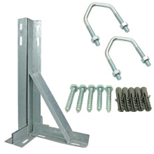 18 Inch Galvanised T&K Wall Mount Bracket with 2 x V Bolts + SAT Fixings Kit