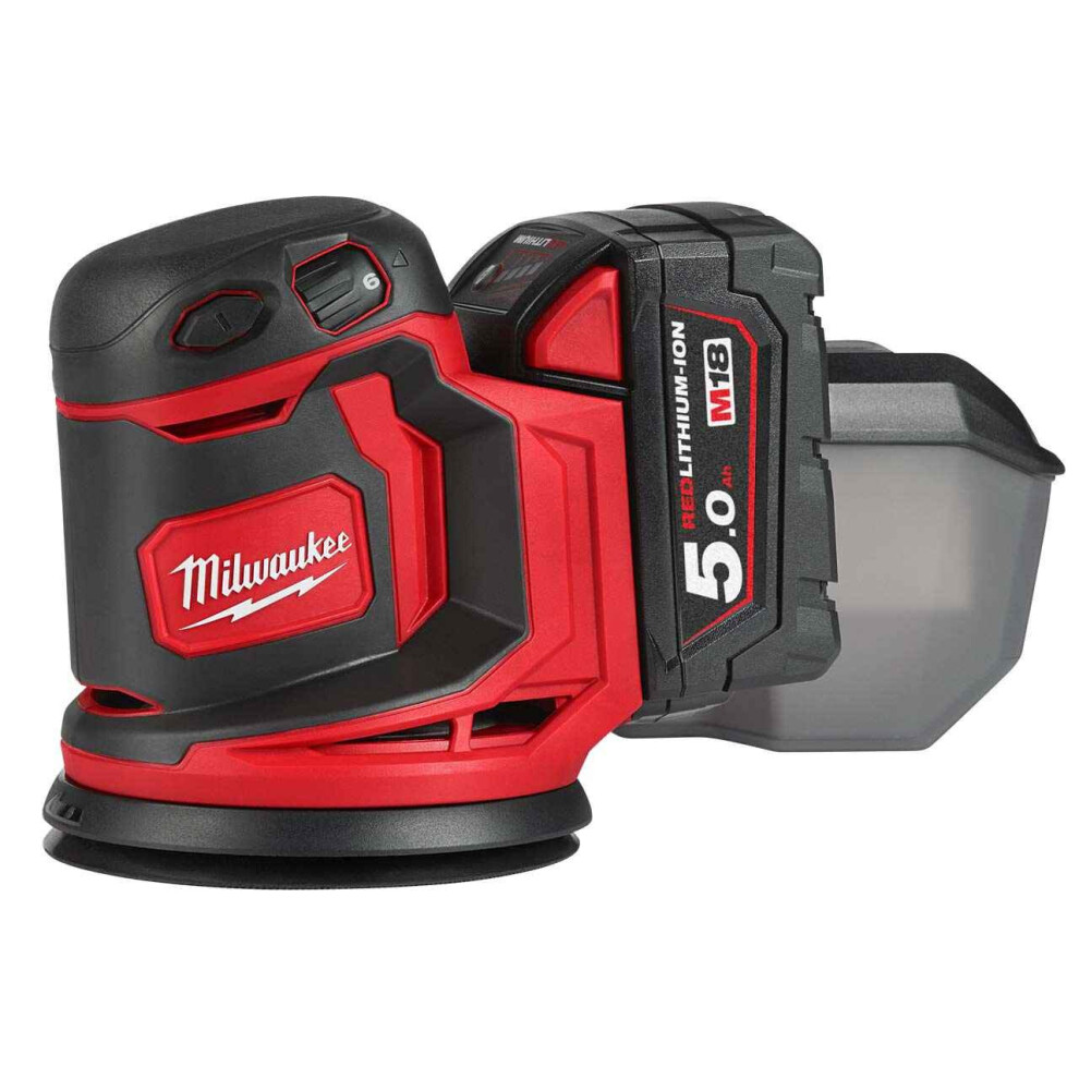 Milwaukee M18BOS125-502B 18v Li-ion Random Orbital Sander  2 Batteries