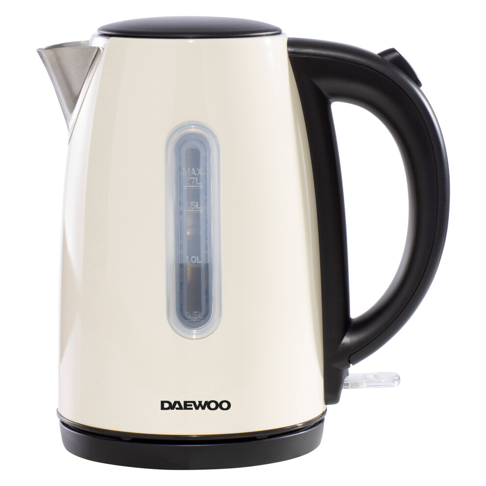 DAEWOO KENSINGTON 1.7L 3KW JUG KETTLE CREAM