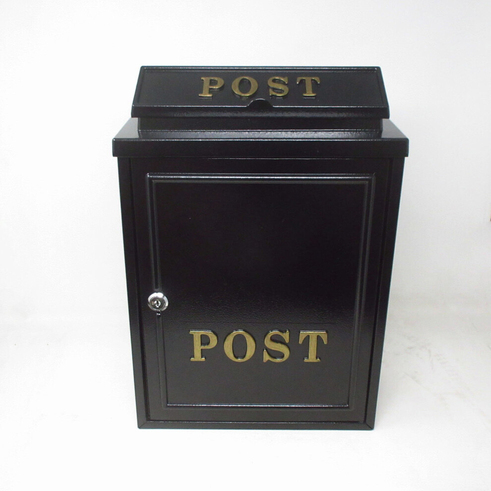New Dwd () Vintage Decor Lockable Post Mail Letter Box Gold/Black