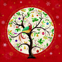 Pack of 8 Partridge In A Pear Tree NSPCC Charity Christmas Cards Xmas Card