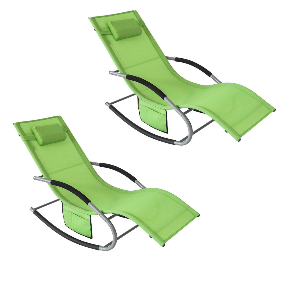 SoBuy® Set of 2 Outdoor Garden Rocking Chair Relaxing Chair OGS28-GRx2