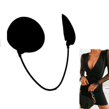 (black) Invisible Push-Up Frontless Bra Silicone Deep PlungeBackless&Strapless Bra Kit