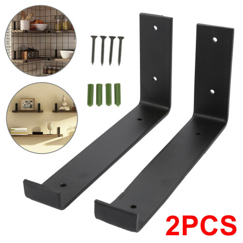 2x Rustic Shelf Brackets Scaffold Board Industrial Solid Steel Heavy Duty New