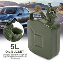 5L METAL JERRY CAN GREEN CAR STORAGE FUEL PETROL DIESEL CONTAINER