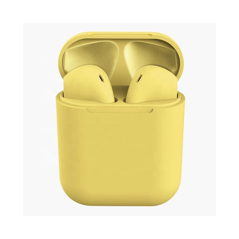 TWS i12 Bluetooth InPods - Yellow | Wireless Earphones