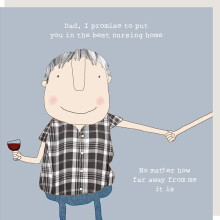 Funny Nursing Home Father's Day Card - Rosie Made A Thing Illustrated Design