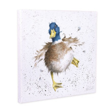 Wrendale Waddle and Quack 20cm Canvas - Handmade Duck Wall Art by Hannah Dale