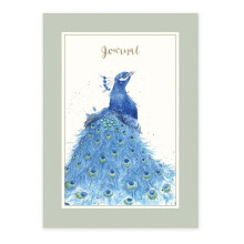 Wrendale Designs Peacock Blank Journal - Each Page is Lined and Illustrated