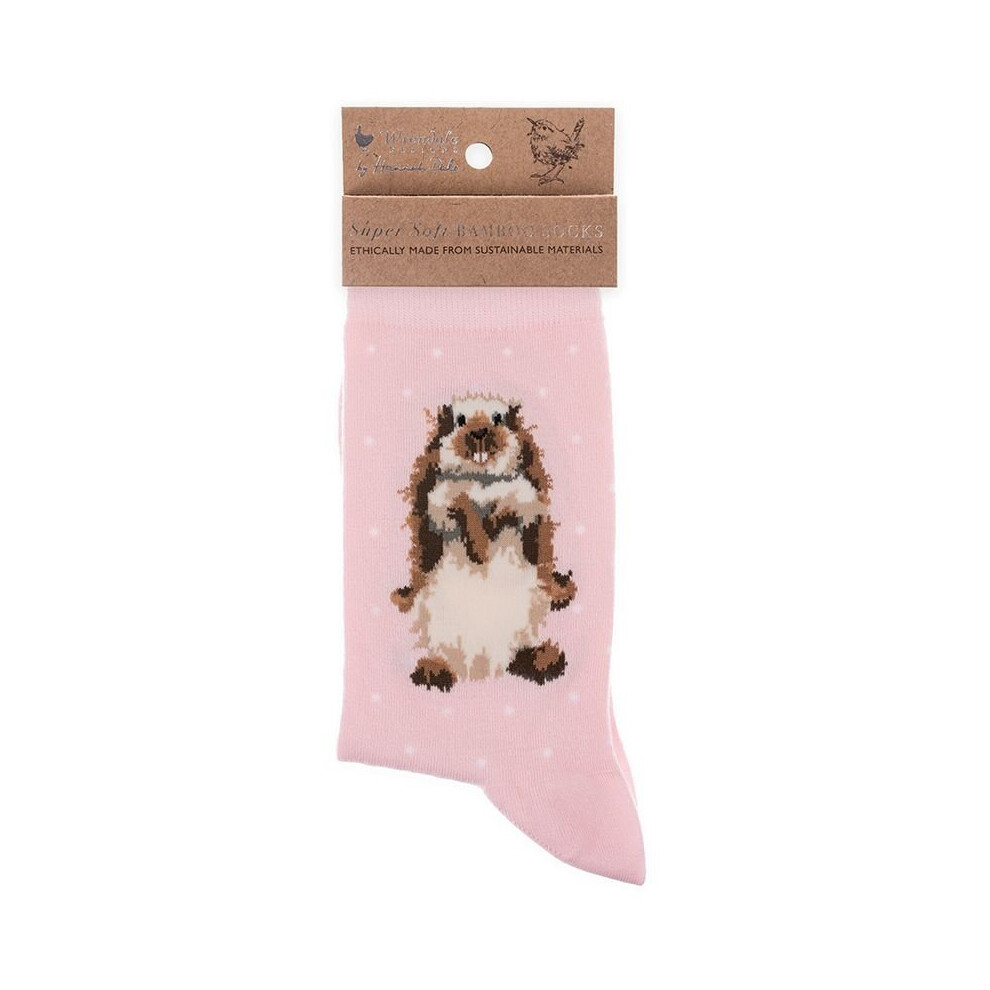 Super Soft Earisistable Bunny Bamboo Socks -  Wrendale Antibacterial One Size