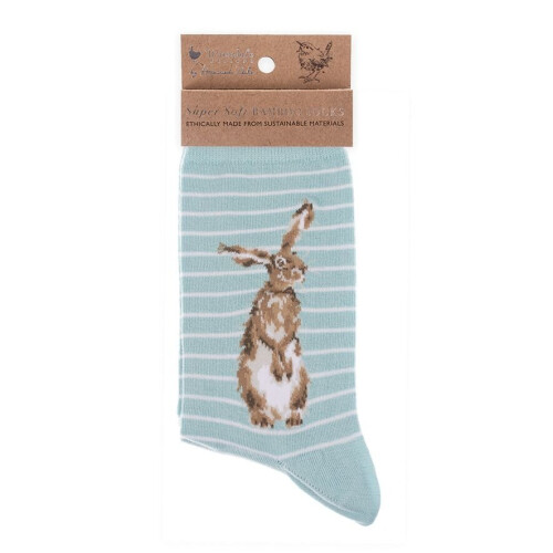 Wrendale Super Soft Hare and Beel Bamboo Socks - Wrendale Antibacterial One Size
