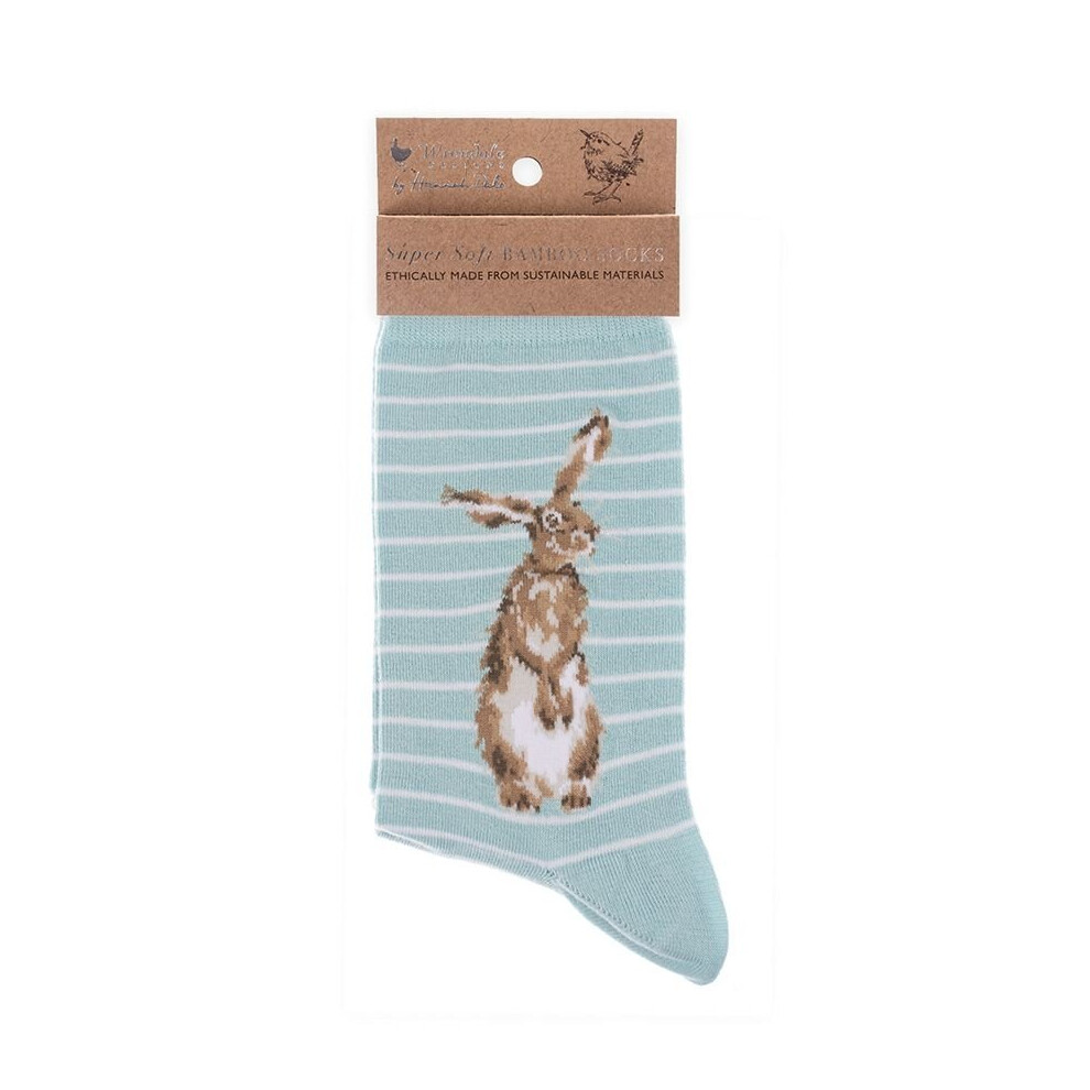 Super Soft Hare and Beel Bamboo Socks - Wrendale Antibacterial One Size