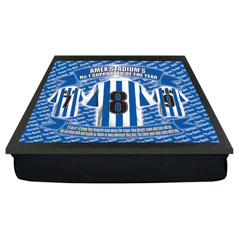 Personalised Gift Products Brighton Cushion Lap Tray Football Shirt Gift