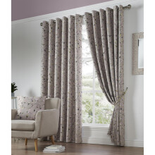 (66x72") Luxury Living Blossom Bud Thermally Efficient Blackout Unlined Eyelet Curtain Pair