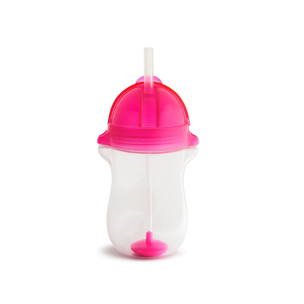 Munchkin Weighted Flexi-Straw Cup/Mug 284ml 12M+ BPA-Free Pink