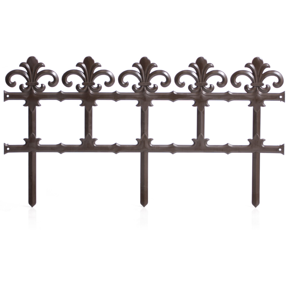 (Brown, 6) Plastic Garden Art Grass Lawn Border Fences Edge 5905197340203
